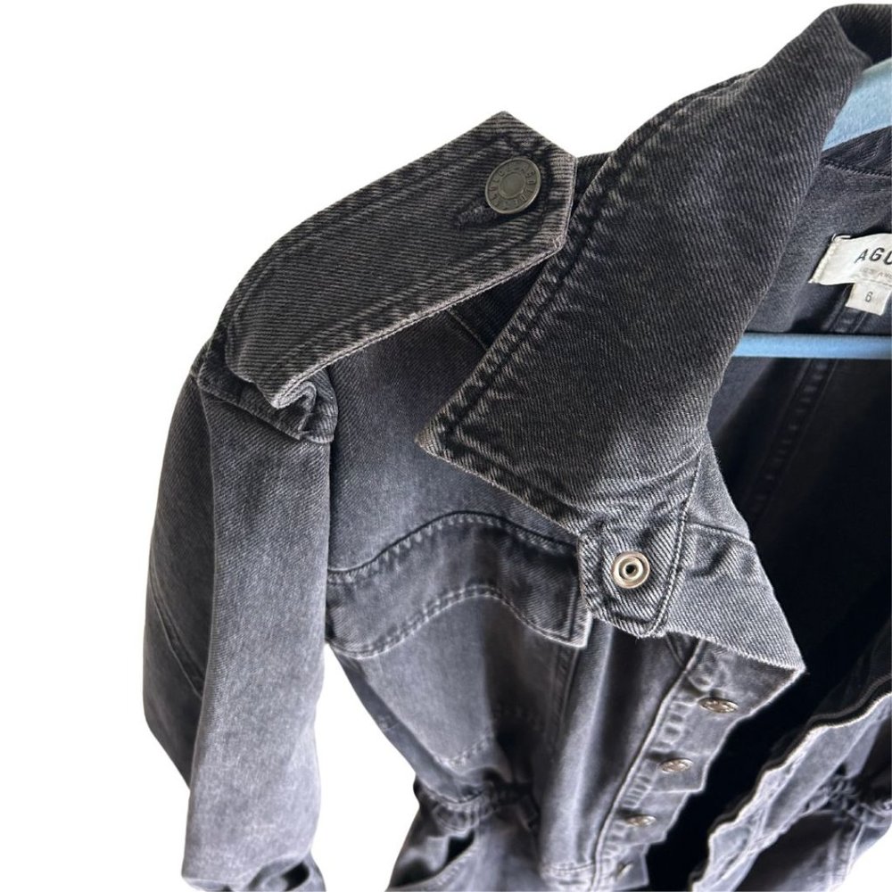 Agolde Vianka Denim Utility Button Up Jumpsuit Long Sleeve Size 6 Photogram - Picture 8 of 8